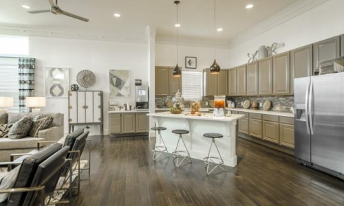 spacious clubhouse with kitchen